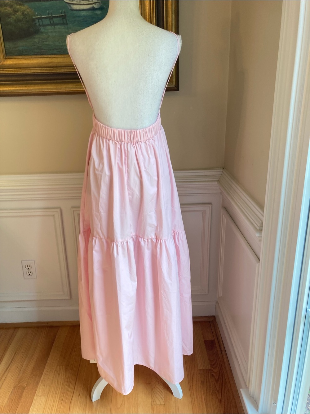 COMMENSE Light Pink Open Back Maxi Sundress NWT - Picture 8 of 9